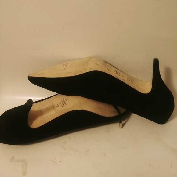 Sasha London Black Suede Heel Pumps sz 12 - Picture 6 of 6